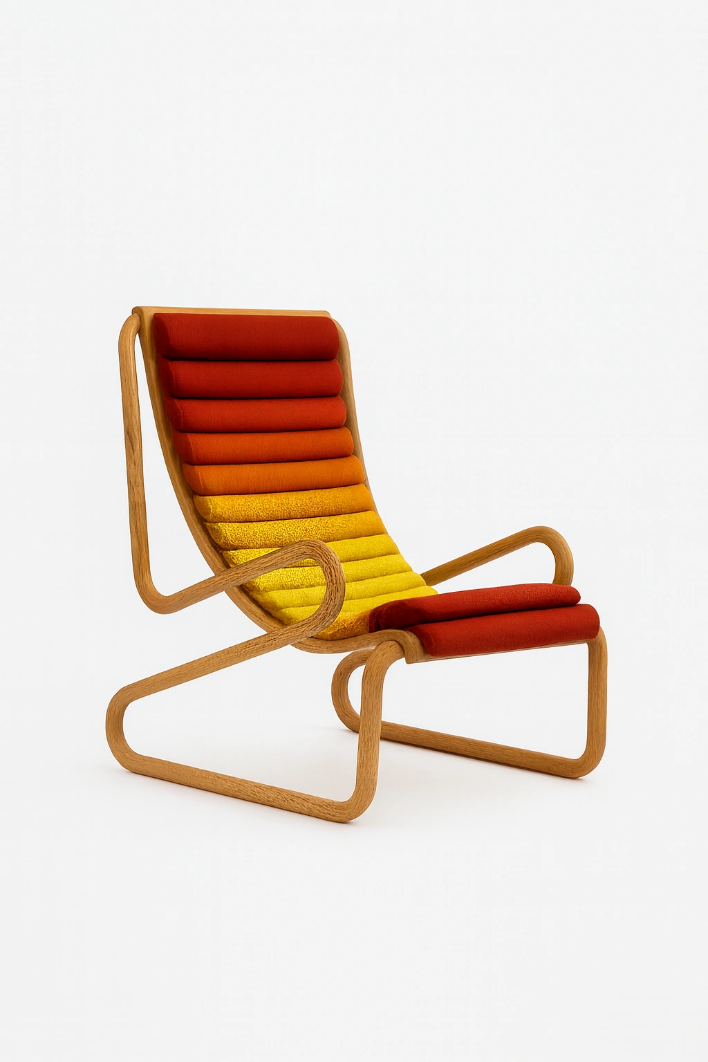 Sedia in legno nei colori rosso e giallo-woodhomecraft